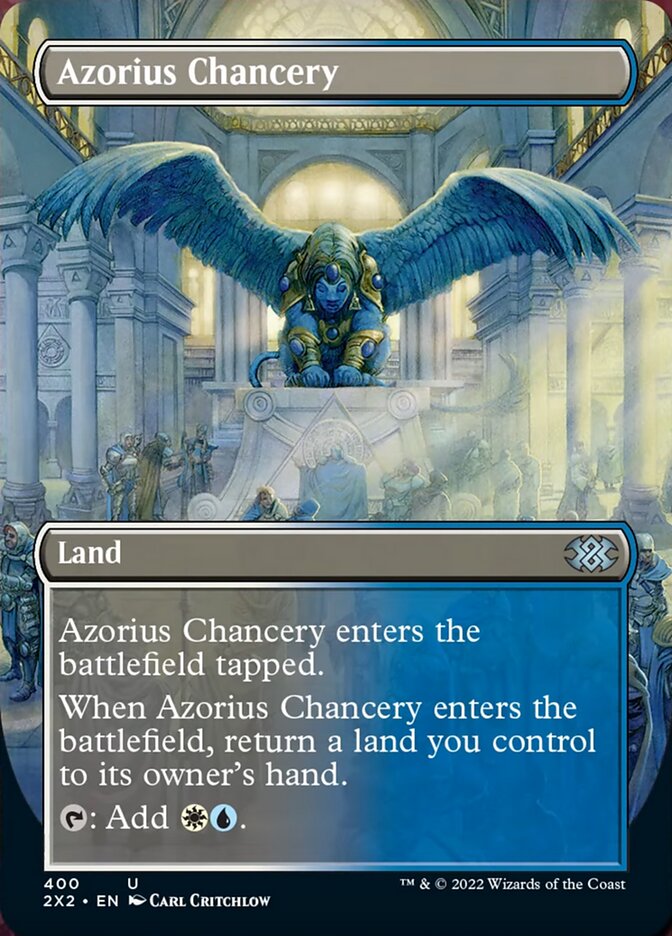 Azorius Chancery (Borderless Alternate Art) [Double Masters 2022] | Silver Goblin