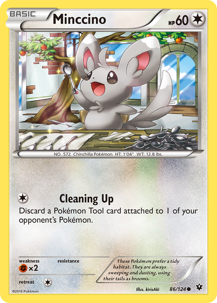 Minccino (86/124) [XY: Fates Collide] | Silver Goblin