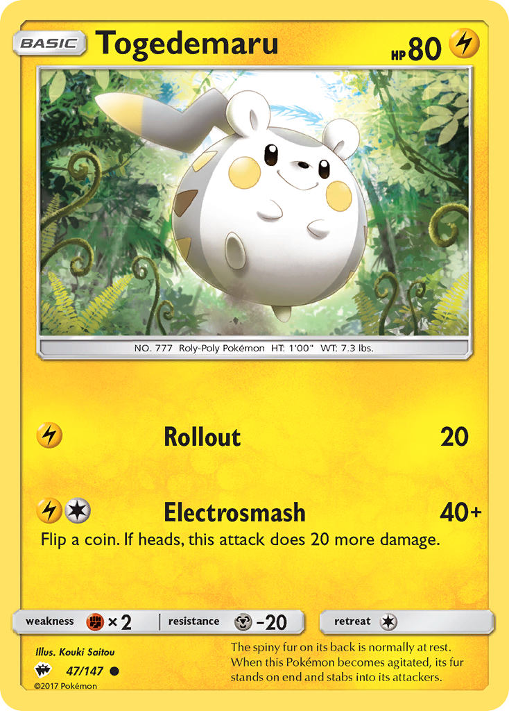 Togedemaru (47/147) [Sun & Moon: Burning Shadows] | Silver Goblin