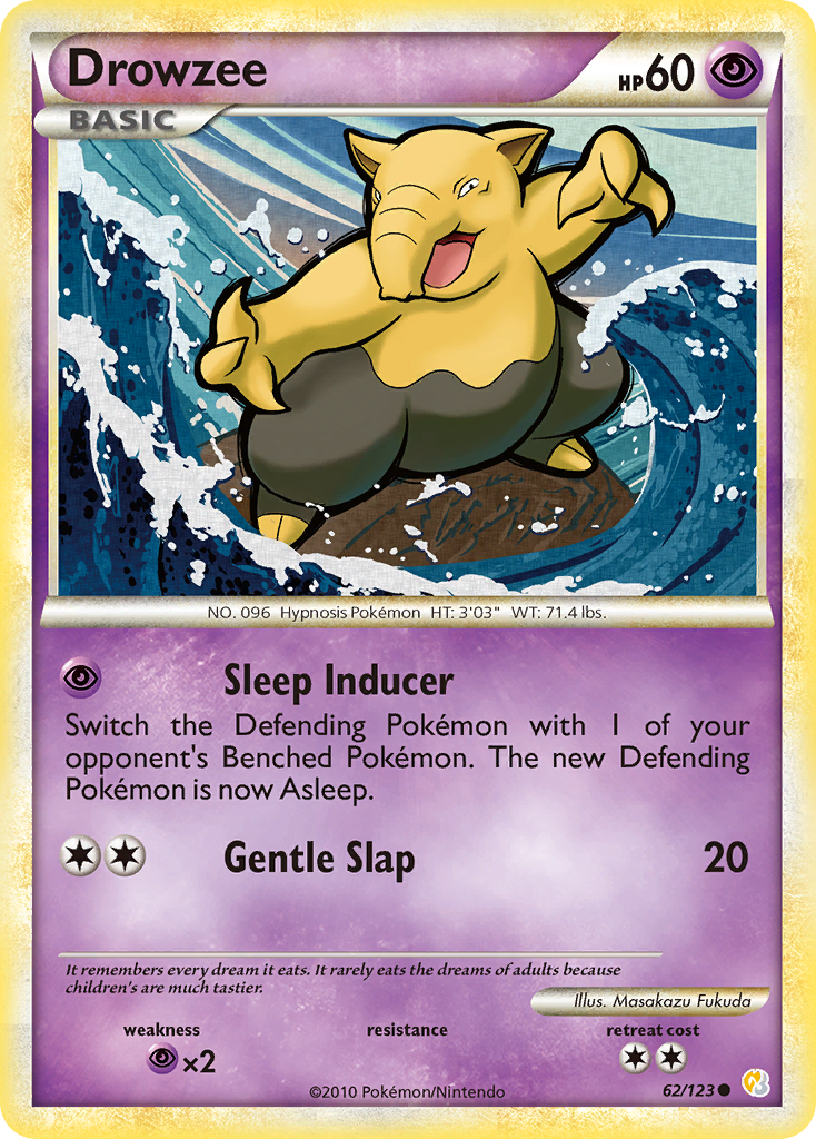 Drowzee (62/123) [HeartGold & SoulSilver: Base Set] | Silver Goblin