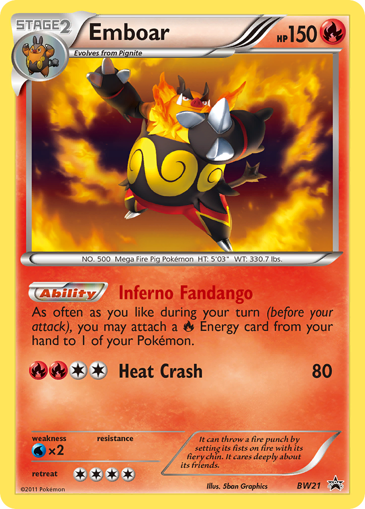 Emboar (BW21) [Black & White: Black Star Promos] | Silver Goblin