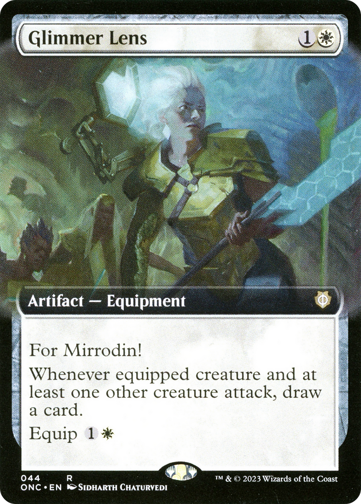 Glimmer Lens (Extended Art) [Phyrexia: All Will Be One Commander] | Silver Goblin