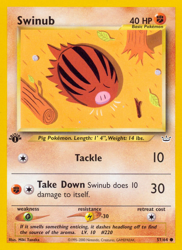 Swinub (57/64) [Neo Revelation 1st Edition] | Silver Goblin