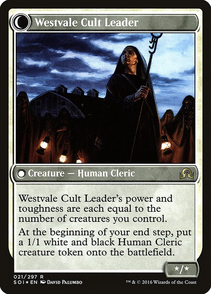 Hanweir Militia Captain // Westvale Cult Leader (21s) Foil - Shadows over Innistrad Promos