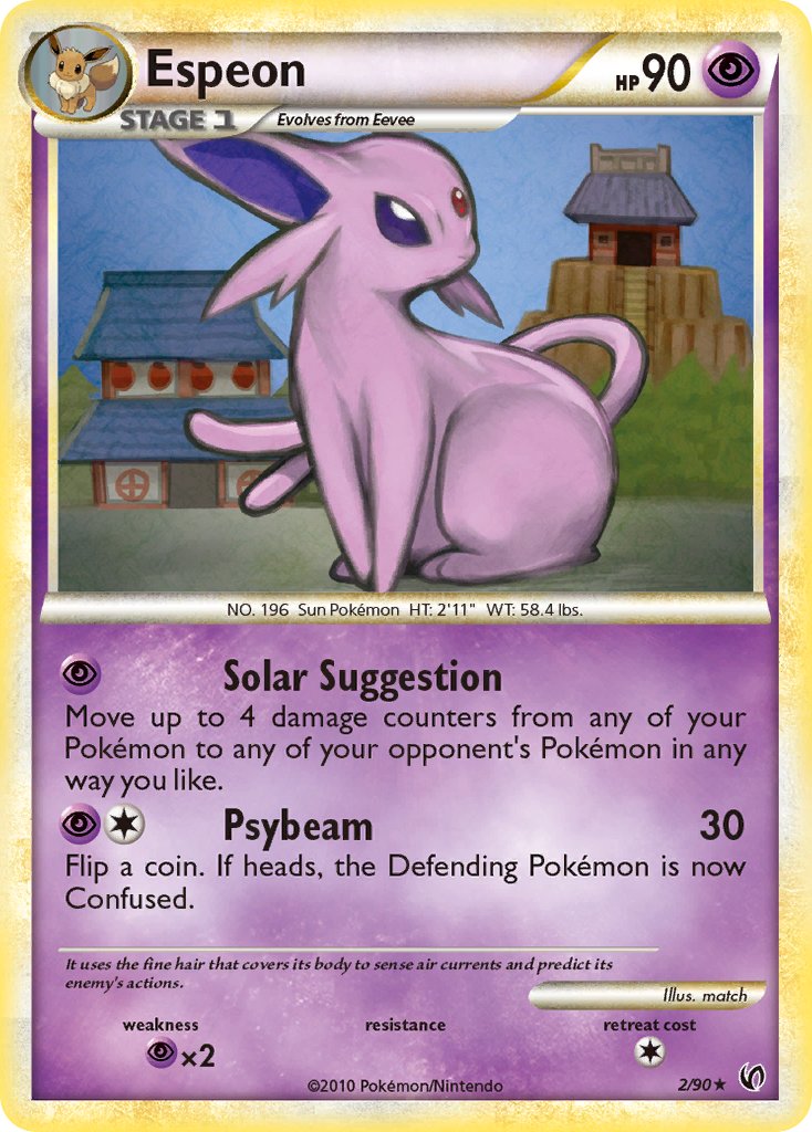 Espeon (2/90) (Theme Deck Exclusive) [HeartGold & SoulSilver: Undaunted] | Silver Goblin