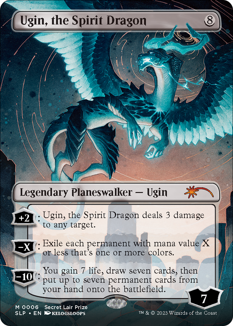 Ugin, the Spirit Dragon (Borderless) [Secret Lair Showdown] | Silver Goblin