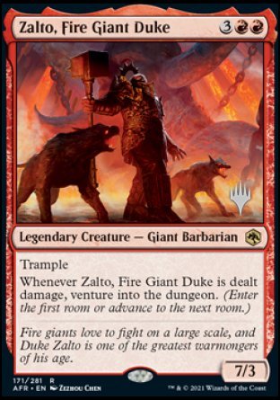 Zalto, Fire Giant Duke (Promo Pack) [Dungeons & Dragons: Adventures in the Forgotten Realms Promos] | Silver Goblin