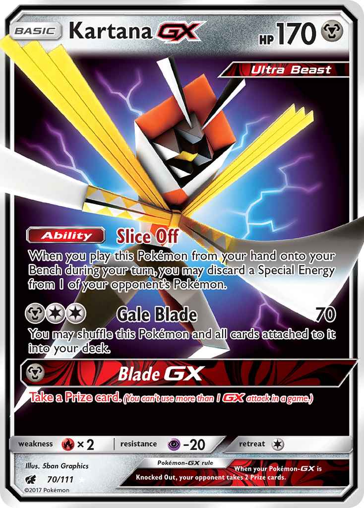 Kartana GX (70/111) [Sun & Moon: Crimson Invasion] | Silver Goblin