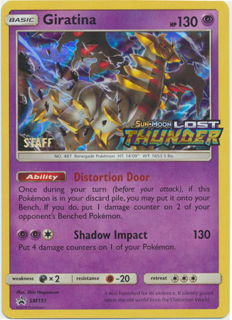 Giratina (SM151) (Staff Prerelease Promo) [Sun & Moon: Black Star Promos] | Silver Goblin