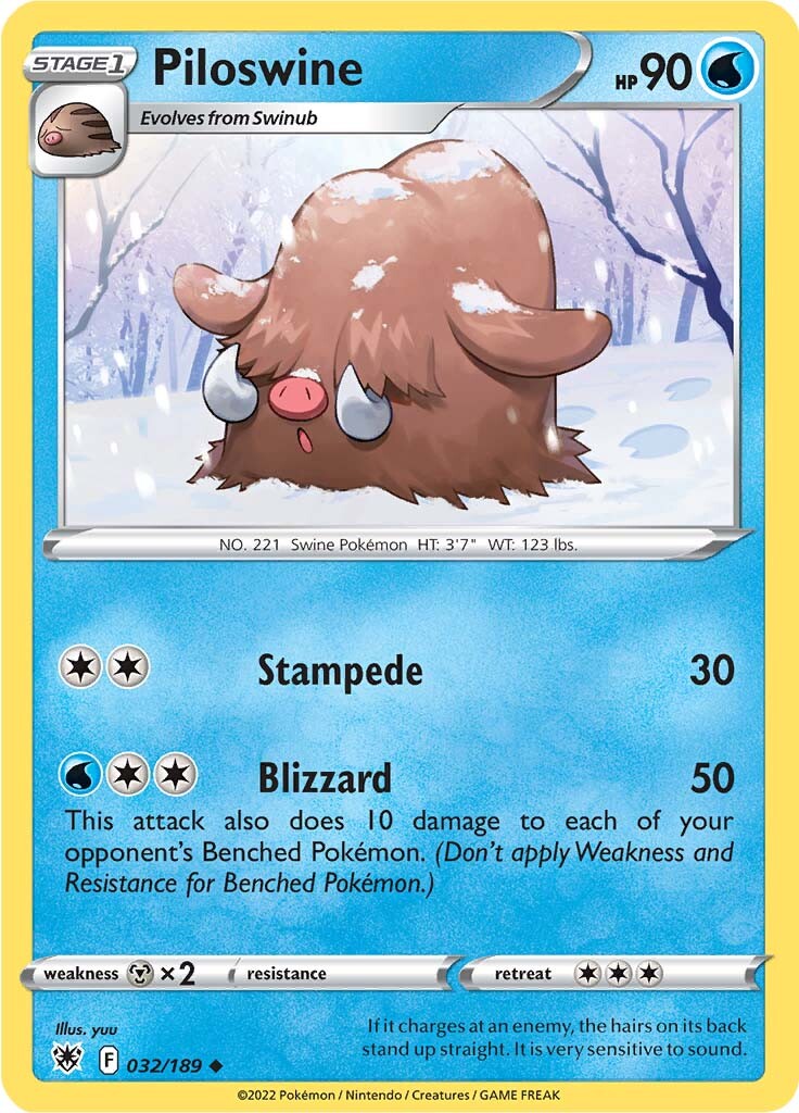 Piloswine (032/189) [Sword & Shield: Astral Radiance] | Silver Goblin