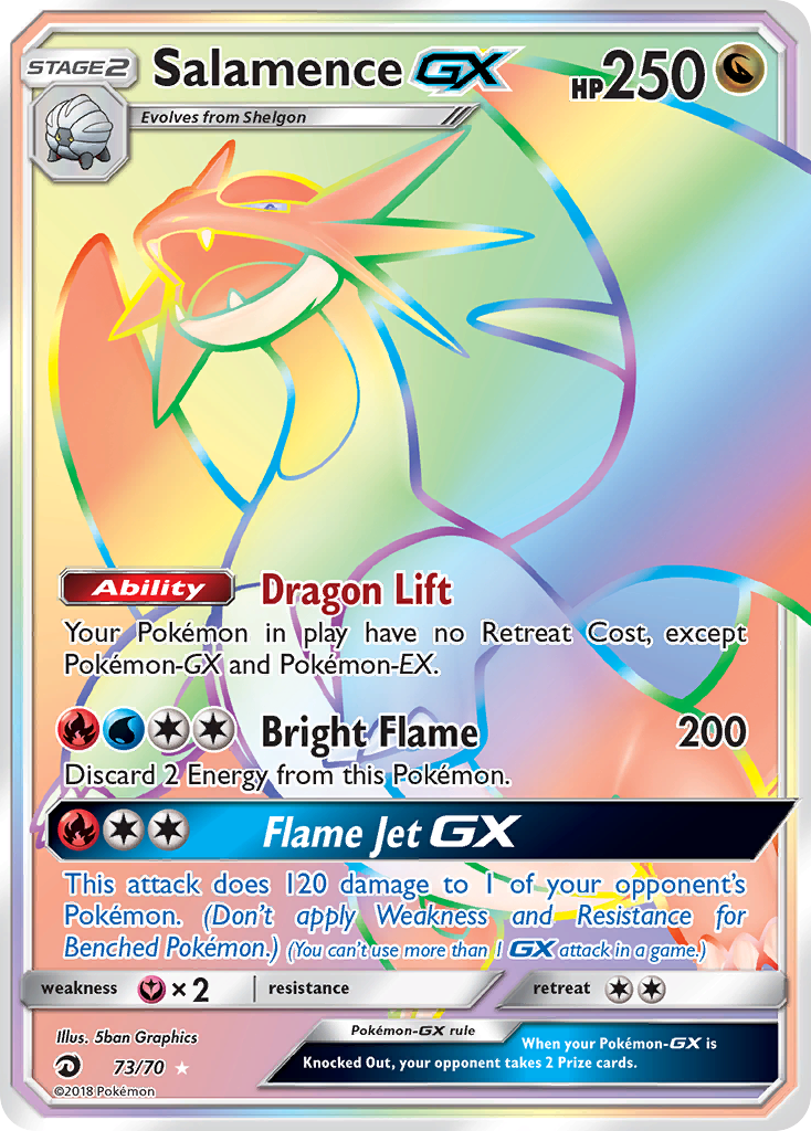 Salamence GX (73/70) [Sun & Moon: Dragon Majesty] | Silver Goblin