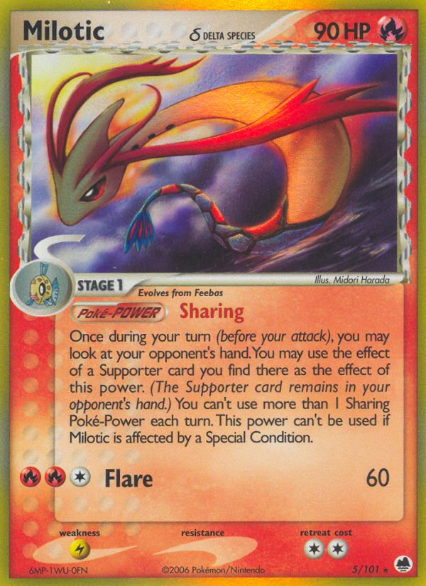 Milotic (5/101) (Delta Species) [EX: Dragon Frontiers] | Silver Goblin