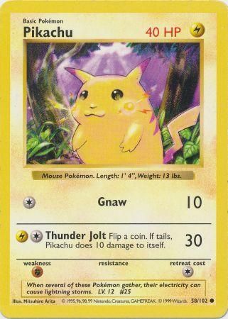 Pikachu (58/102) [Base Set Shadowless Unlimited] | Silver Goblin