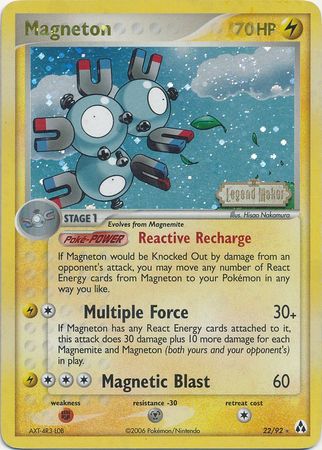 Magneton (22/92) (Stamped) [EX: Legend Maker] | Silver Goblin