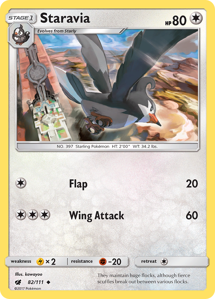 Staravia (82/111) [Sun & Moon: Crimson Invasion] | Silver Goblin