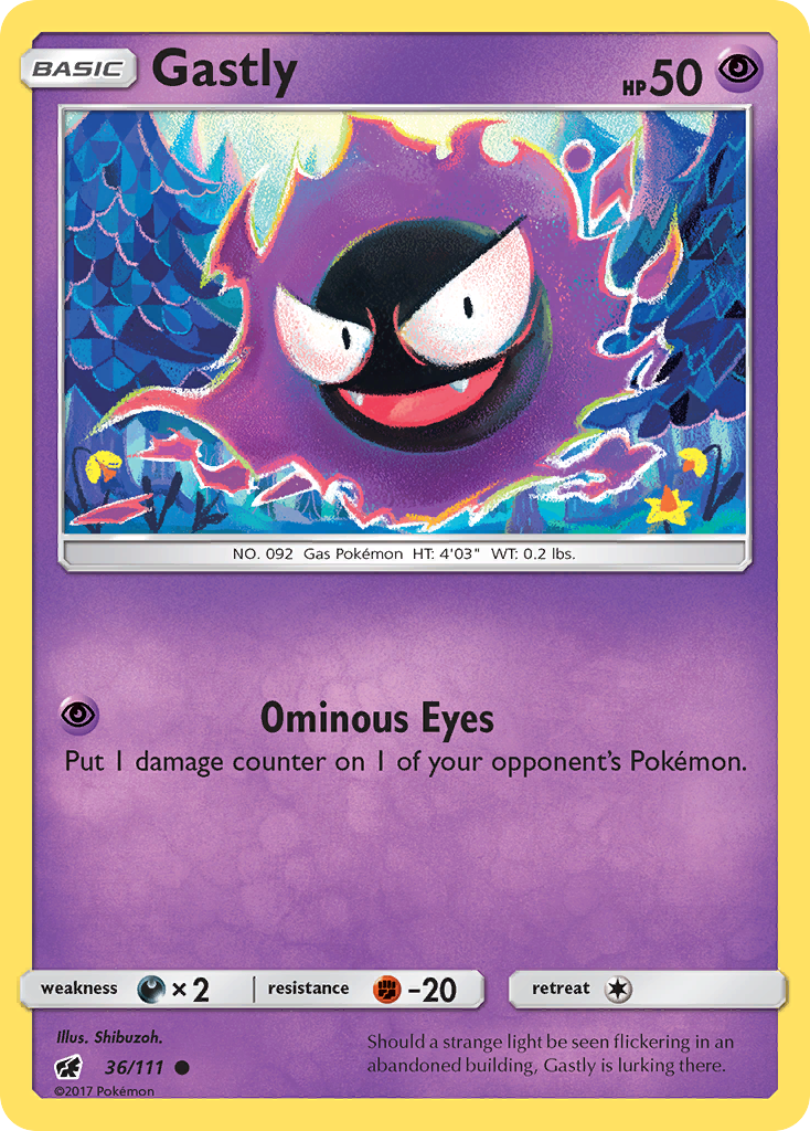 Gastly (36/111) [Sun & Moon: Crimson Invasion] | Silver Goblin