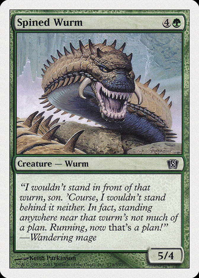 Spined Wurm [Eighth Edition] | Silver Goblin