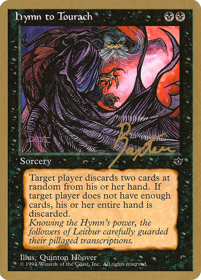 Hymn to Tourach (Cloak) (George Baxter) [Pro Tour Collector Set] | Silver Goblin