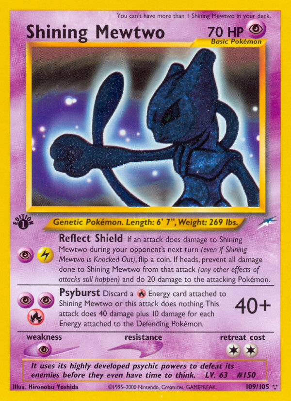 Shining Mewtwo (109/105) [Neo Destiny 1st Edition] | Silver Goblin