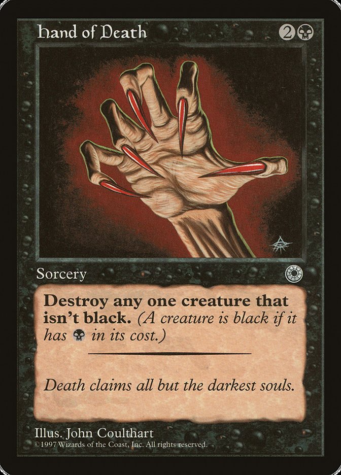 Hand of Death (With Creature Color Explanation) [Portal] | Silver Goblin
