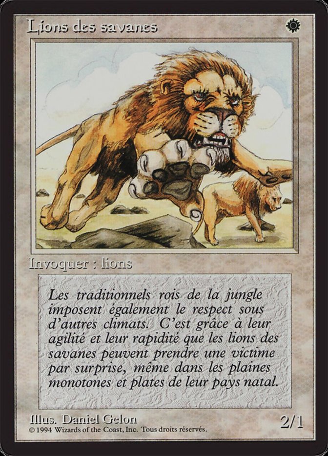 Savannah Lions [Foreign Black Border] | Silver Goblin