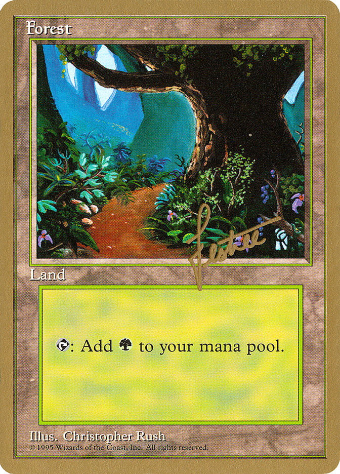 Forest (bl376) (Bertrand Lestree) [Pro Tour Collector Set] | Silver Goblin