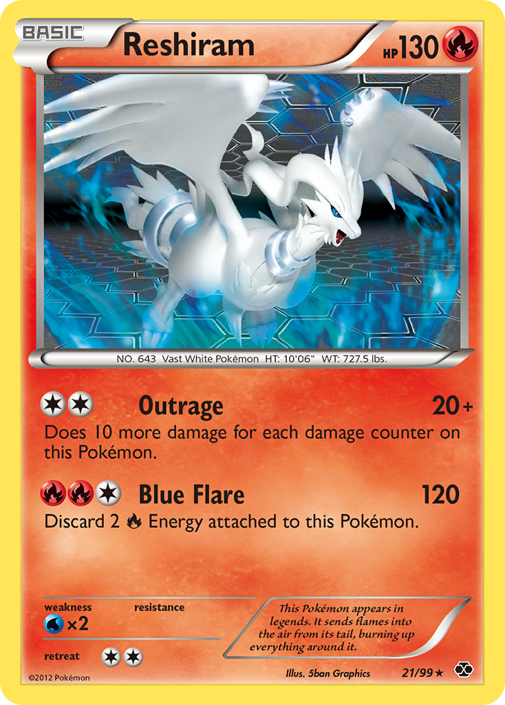 Reshiram (21/99) [Black & White: Next Destinies] | Silver Goblin