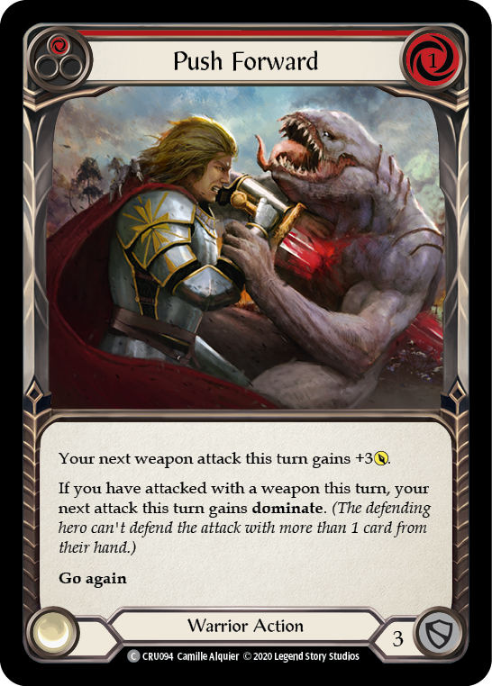 Push Forward (Red) [CRU094] (Crucible of War)  1st Edition Normal | Silver Goblin