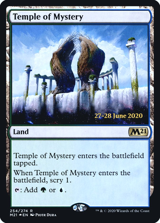 Temple of Mystery [Core Set 2021 Prerelease Promos] | Silver Goblin
