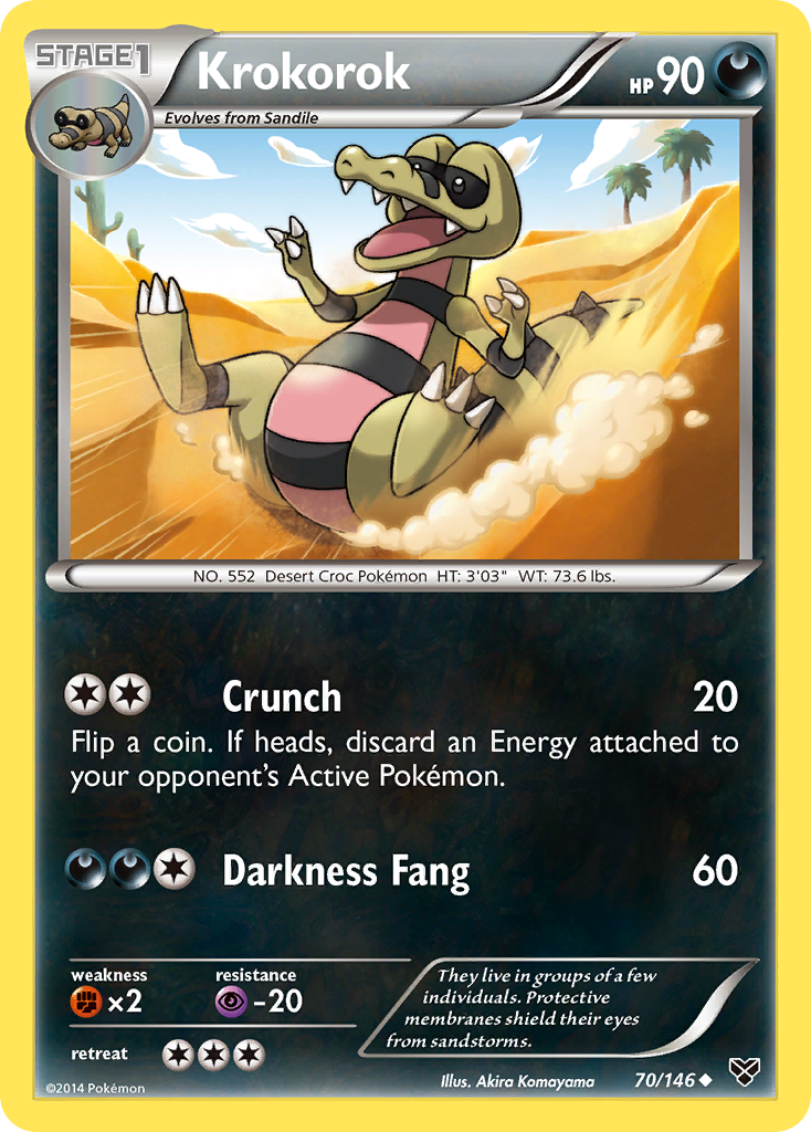 Krokorok (70/146) [XY: Base Set] | Silver Goblin