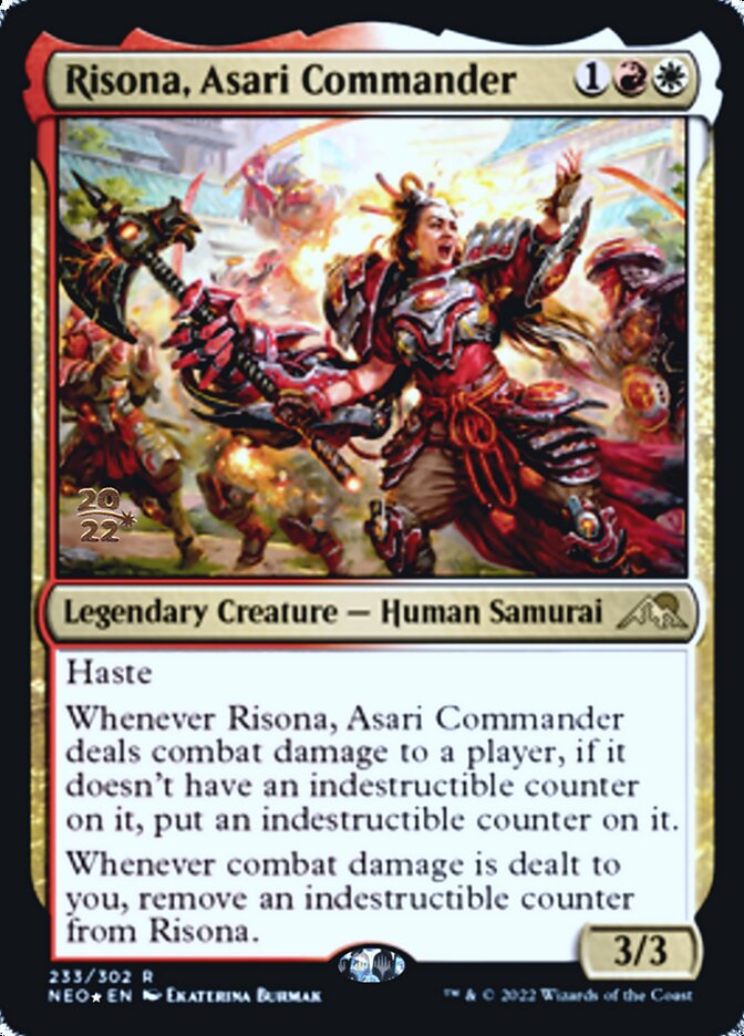 Risona, Asari Commander [Kamigawa: Neon Dynasty Prerelease Promos] | Silver Goblin