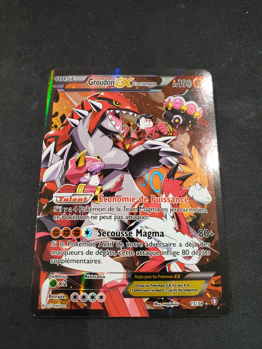 Team Magma's Groudon EX (15) Holofoil - Double Crisis