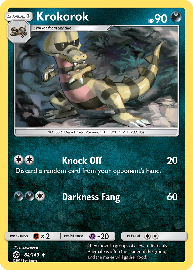 Krokorok (84/149) [Sun & Moon: Base Set] | Silver Goblin