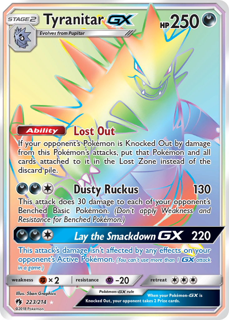 Tyranitar GX (223/214) [Sun & Moon: Lost Thunder] | Silver Goblin