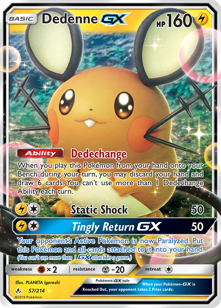 Dedenne GX (57/214) [Sun & Moon: Unbroken Bonds] | Silver Goblin