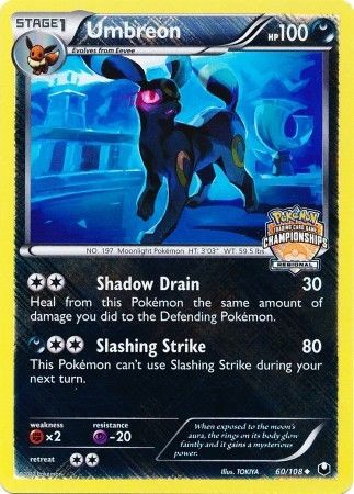 Umbreon (60/108) (Regional Championship Promo) [Black & White: Dark Explorers] | Silver Goblin