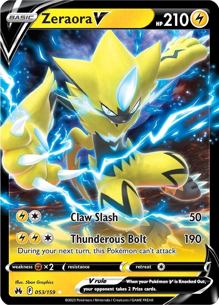 Zeraora V (053/159) [Sword & Shield: Crown Zenith] | Silver Goblin