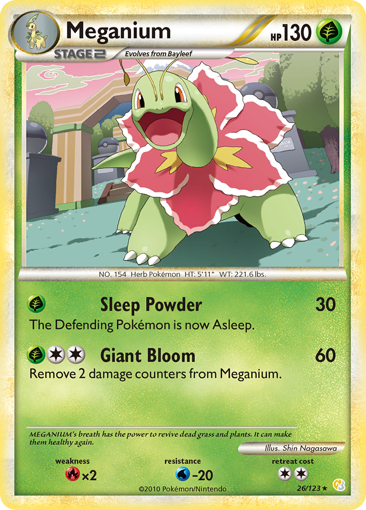 Meganium (26/123) [HeartGold & SoulSilver: Base Set] | Silver Goblin