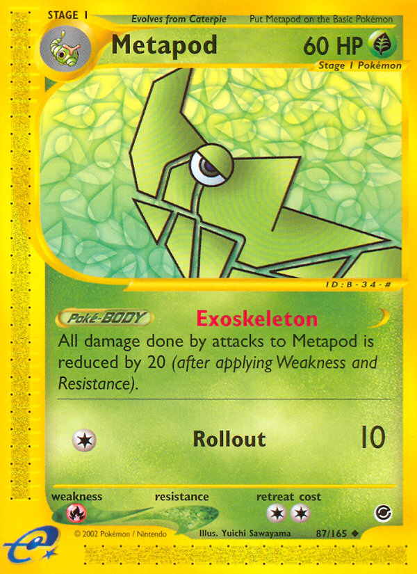 Metapod (87/165) [Expedition: Base Set] | Silver Goblin