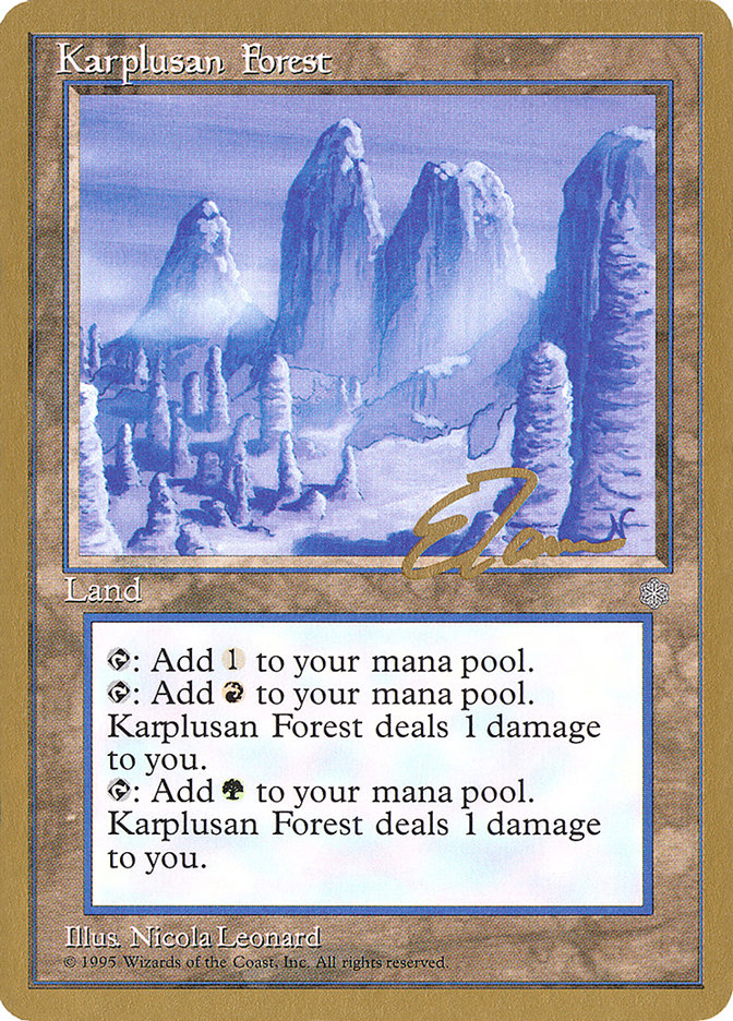 Karplusan Forest (Eric Tam) [Pro Tour Collector Set] | Silver Goblin