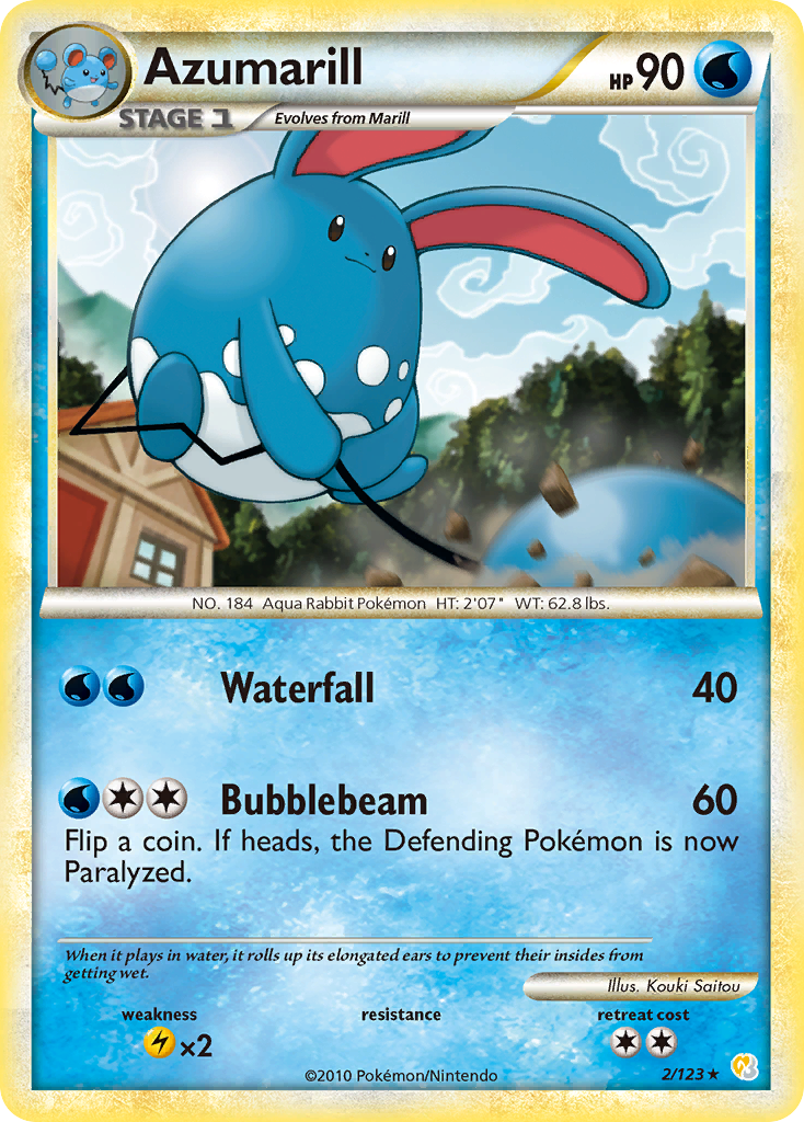 Azumarill (2/123) [HeartGold & SoulSilver: Base Set] | Silver Goblin