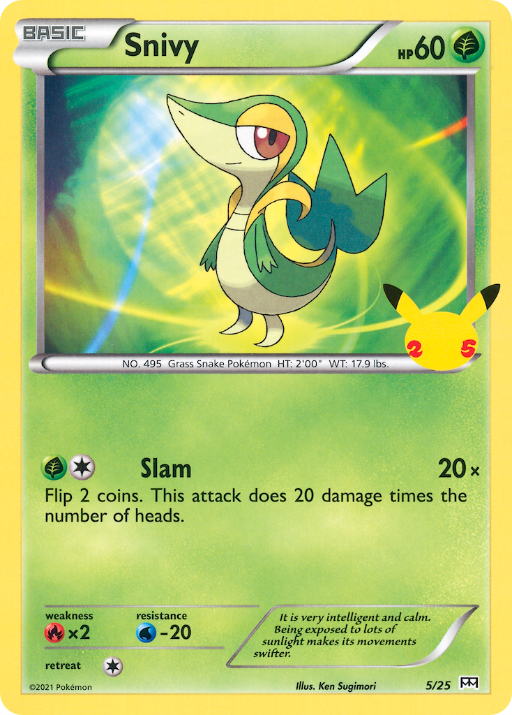 Snivy (5/25) [McDonald's 25th Anniversary] | Silver Goblin