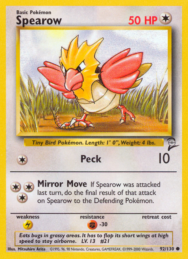 Spearow (92/130) [Base Set 2] | Silver Goblin