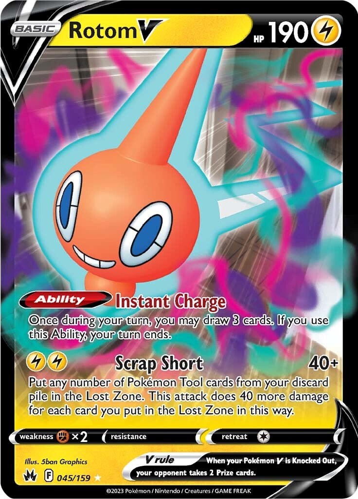 Rotom V (045/159) [Sword & Shield: Crown Zenith] | Silver Goblin