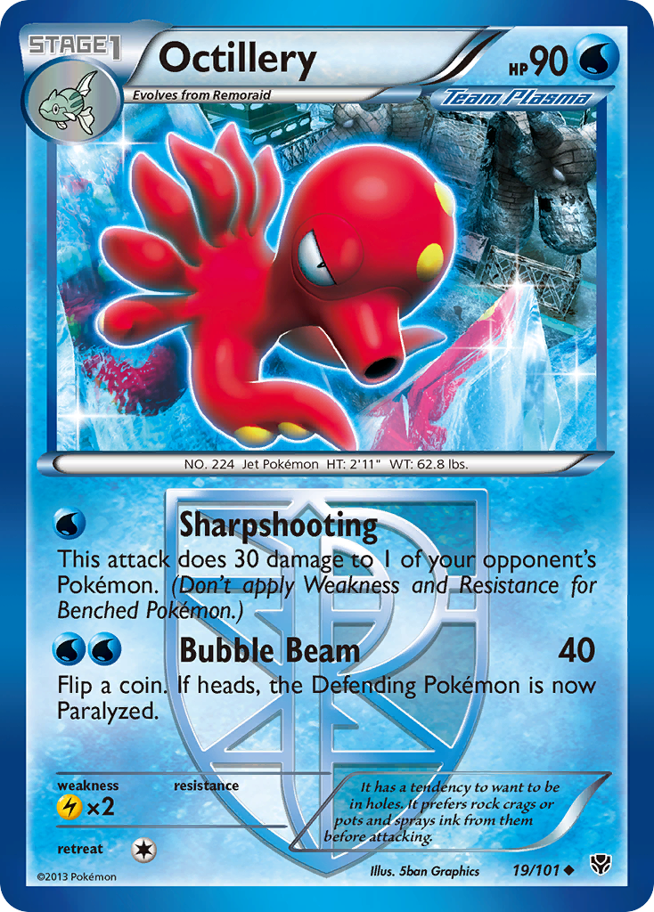 Octillery (19/101) [Black & White: Plasma Blast] | Silver Goblin