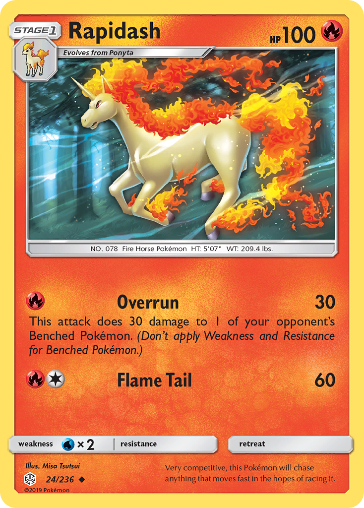 Rapidash (24/236) [Sun & Moon: Cosmic Eclipse] | Silver Goblin