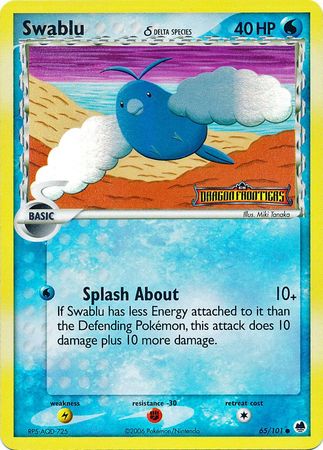 Swablu (65/101) (Delta Species) (Stamped) [EX: Dragon Frontiers] | Silver Goblin