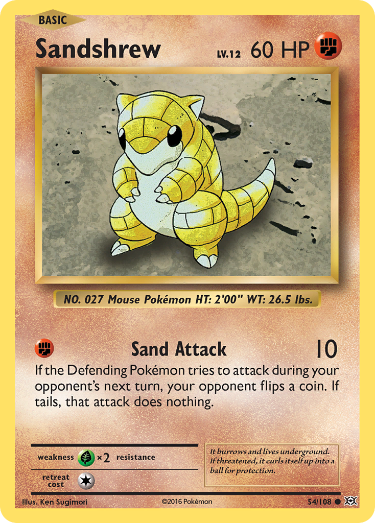 Sandshrew (54/108) [XY: Evolutions] | Silver Goblin