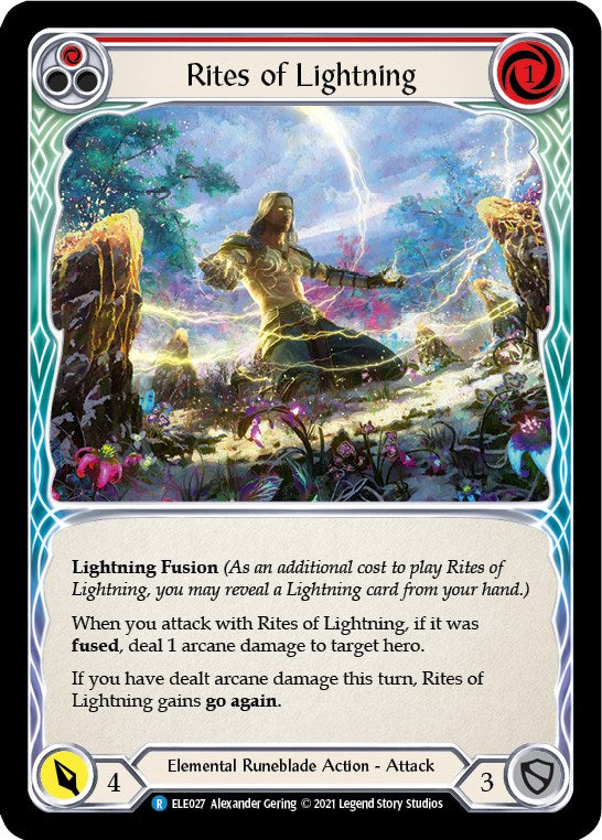 Rites of Lightning (Red) [BRI027] (Tales of Aria Briar Blitz Deck)  1st Edition Normal | Silver Goblin