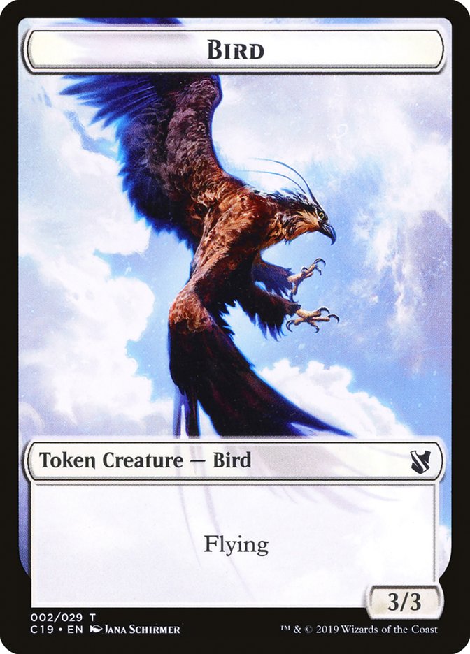 Bird Token (002/029) [Commander 2019 Tokens] | Silver Goblin